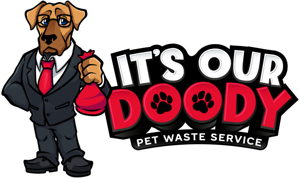 It's Our Doody official dog mascot logo.
